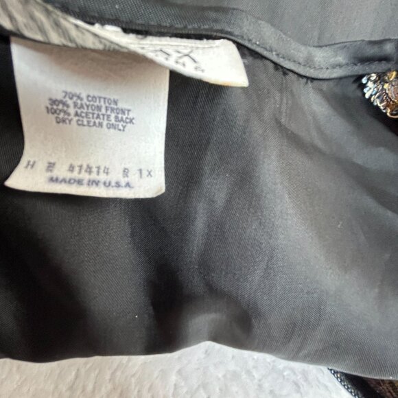 Casey & Max Additions Womens Jacquard Floral Button Front V-Neck Vest Size 1X - Picture 4 of 8